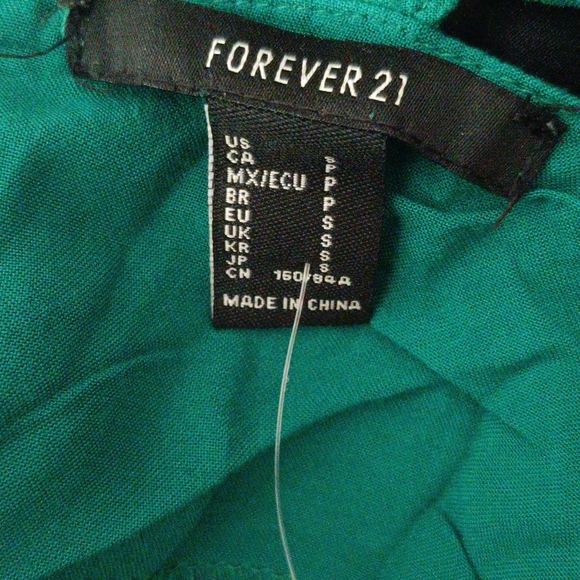 ✨Forever 21 Green Cotton and Lace Dress 04 - Picture 6 of 7